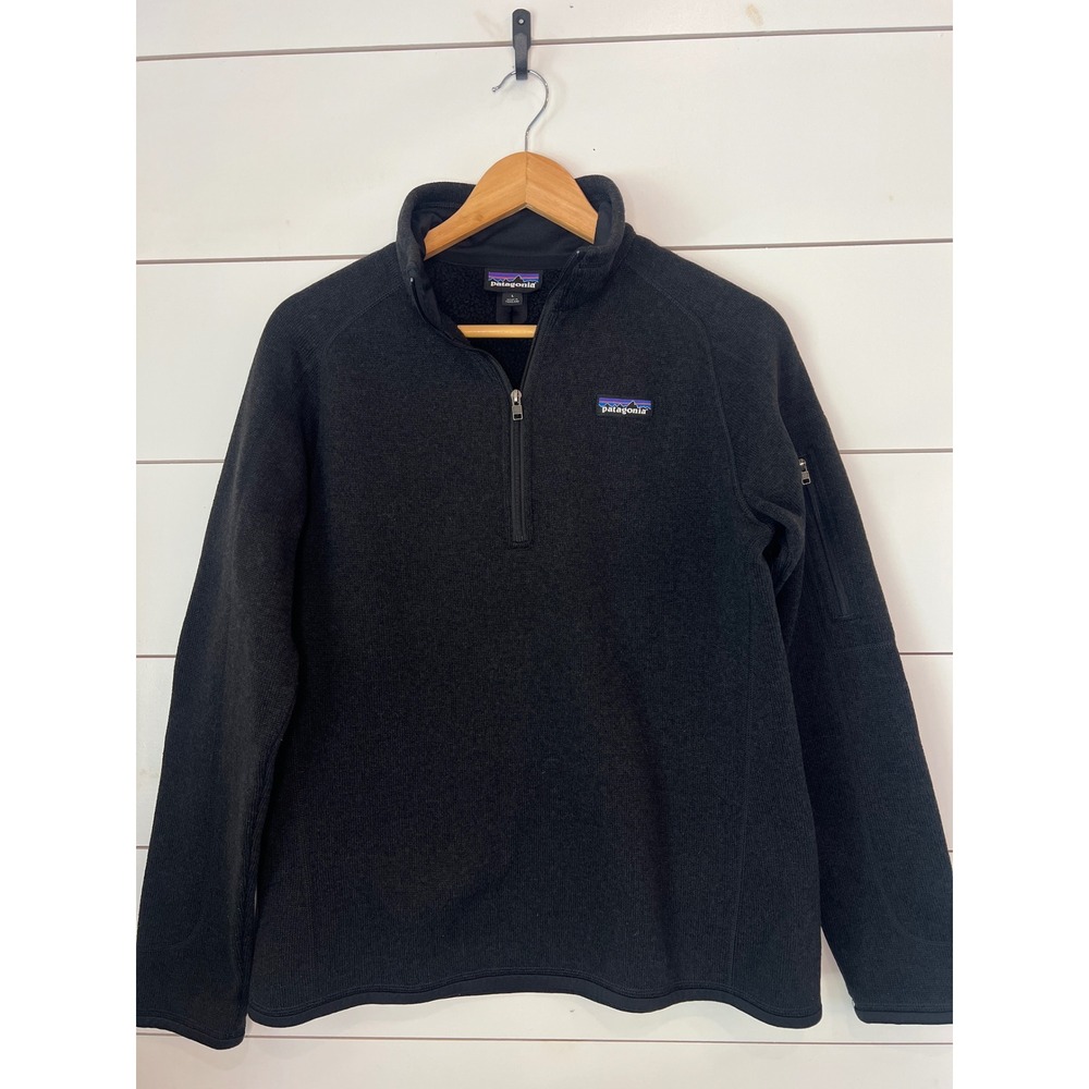 Patagonia Better Sweater 1/4 Zip Fleece Pullover Black Womens Large gorpcore